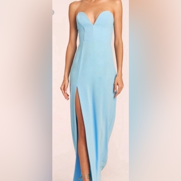 REVOLVE, Amanda Uprichard, CHERRI GOWN, worn once. Size: XS, Color: Pacific - Picture 8 of 9